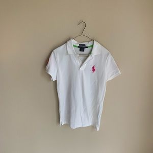 Ralph Lauren Polo. White and Pink. Size M.